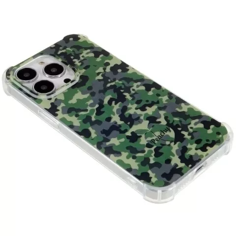 Leger Camouflage Survivor TPU hoesje voor iPhone 13 Pro Max - Army Groen