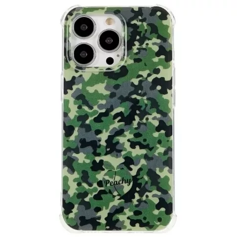 Leger Camouflage Survivor TPU hoesje voor iPhone 13 Pro - Army Groen