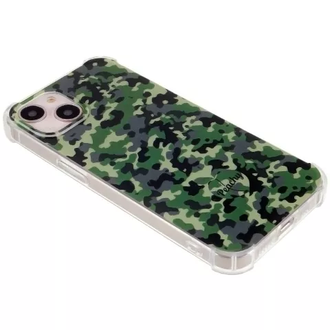 Leger Camouflage Survivor TPU hoesje voor iPhone 13 - Army Groen