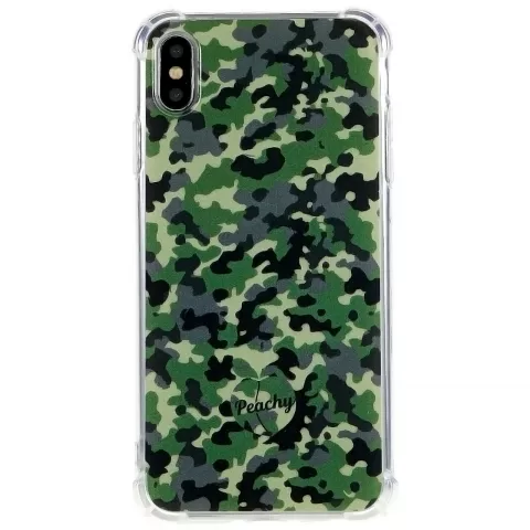 Leger Camouflage Survivor TPU hoesje voor iPhone XS Max - Army Groen