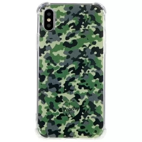 Leger Camouflage Survivor TPU hoesje voor iPhone X en XS - Army Groen