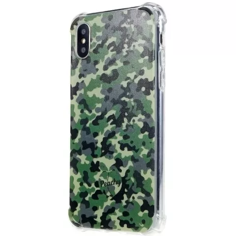 Leger Camouflage Survivor TPU hoesje voor iPhone X en XS - Army Groen