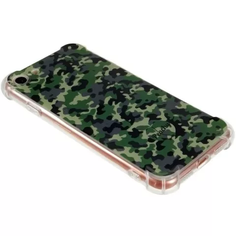 Leger Camouflage Survivor TPU hoesje voor iPhone 7 8 SE 2020 SE 2022 - Army Groen