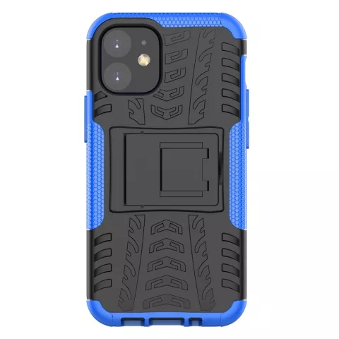 Shockproof kickstand anti-slip kunststof en TPU hoesje voor iPhone 12 mini - blauw