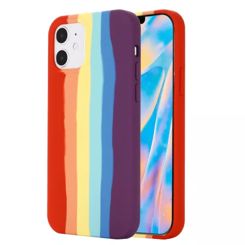 Rainbow Pride siliconen hoesje voor iPhone 11 - pastel