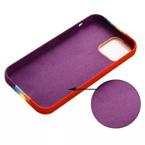 Rainbow Pride siliconen hoesje voor iPhone 13 Pro Max - pastel