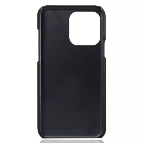 Duo Cardslot Wallet vegan leather hoesje voor iPhone 15 Pro  - zwart