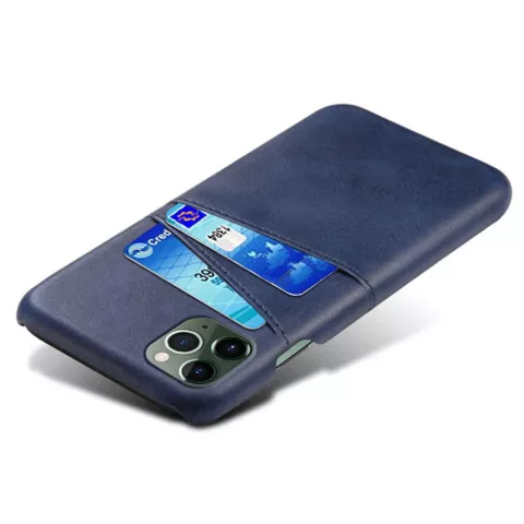 Duo Cardslot Wallet vegan leather hoesje voor iPhone 15 - blauw