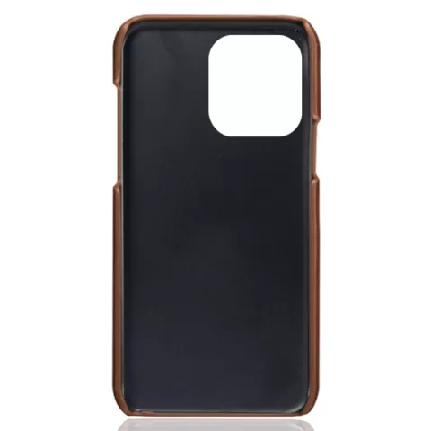 Duo Cardslot Wallet vegan leather hoesje voor iPhone 15 Pro  - bruin