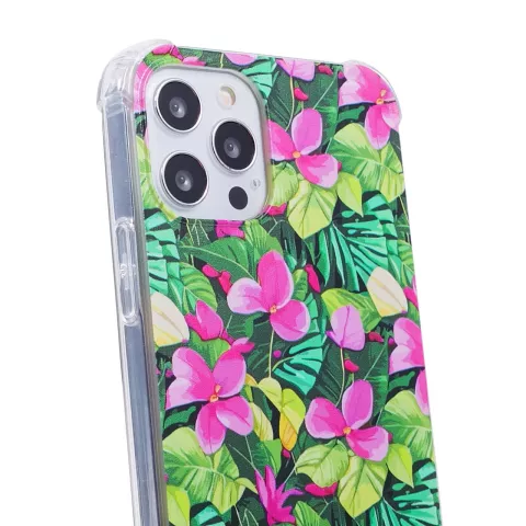 Tropical Leaves &amp; Flowers TPU met versterkte hoeken hoesje voor iPhone 11 Pro Max