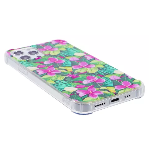 Tropical Leaves &amp; Flowers TPU met versterkte hoeken hoesje voor iPhone 11 Pro Max