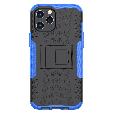 Shockproof kickstand anti-slip kunststof en TPU hoesje voor iPhone 12 Pro Max - blauw