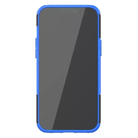 Shockproof kickstand anti-slip kunststof en TPU hoesje voor iPhone 12 Pro Max - blauw