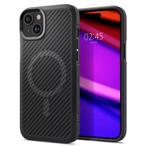 Spigen Core Armor MagFit hoesje geschikt voor iPhone 15 - Zwart