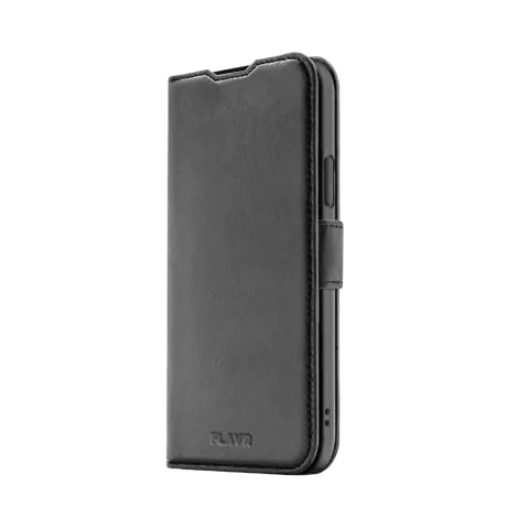 FLAVR Leather Wallet Case Recycled hoesje voor iPhone 15 - Zwart