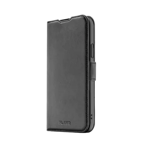 FLAVR Leather Wallet Case Recycled hoesje geschikt voor iPhone 15 - Zwart
