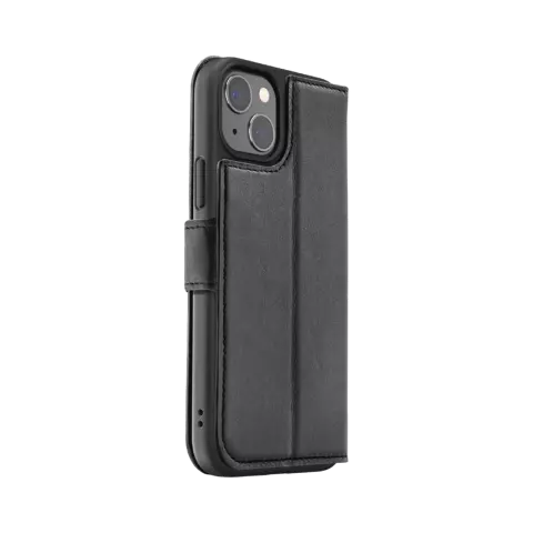 FLAVR Leather Wallet Case Recycled hoesje geschikt voor iPhone 15 Plus - Zwart