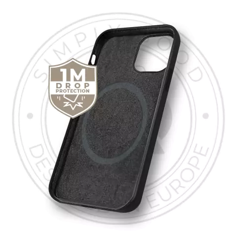 Xqisit NP Silicone Case Anti Bac Magnet Recycled hoesje geschikt voor iPhone 15 Pro - Zwart