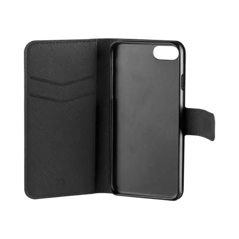 Xqisit NP Wallet case Viskan hoesje voor iPhone 6, 6s, 7, 8, SE 2020 en SE 2022 - Zwart