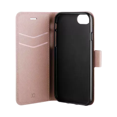 Xqisit NP Wallet case Viskan hoesje geschikt voor iPhone 6, 6s, 7, 8, SE 2020 en SE 2022 - rose gold colored