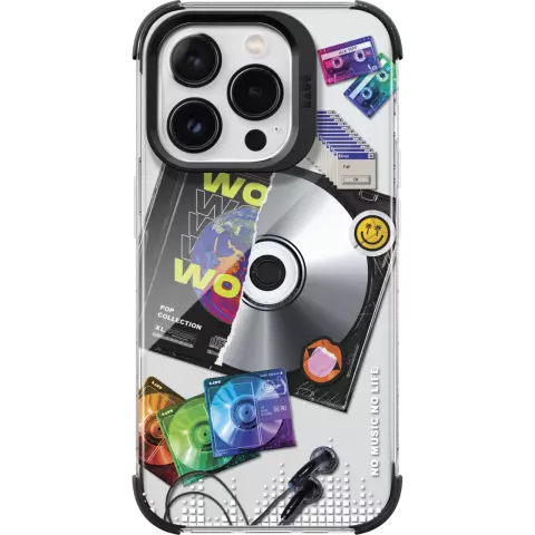 Laut Pop retro music hoesje geschikt voor iPhone 15 Pro - Kleurrijk