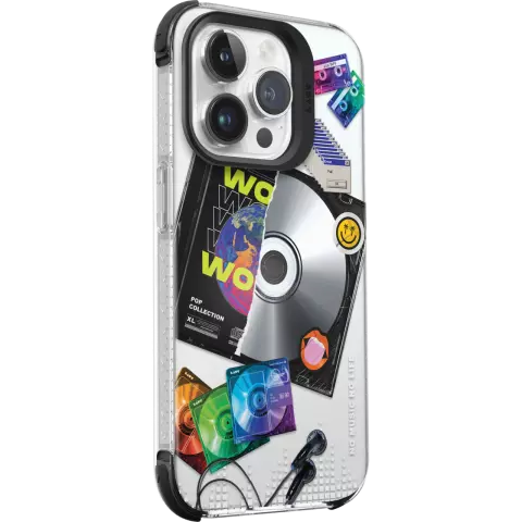 Laut Pop retro music hoesje geschikt voor iPhone 15 Pro - Kleurrijk