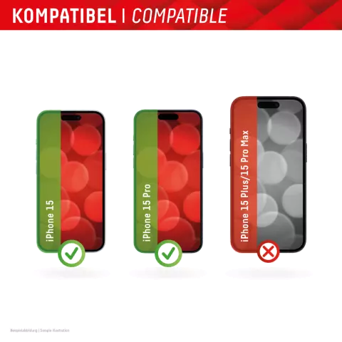 Displex Privacy Glass Screenprotector geschikt voor iPhone 15 - Transparant