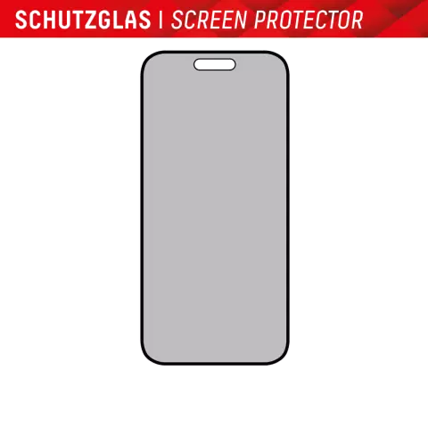 Displex Privacy Glass Screenprotector voor iPhone 15 - Transparant