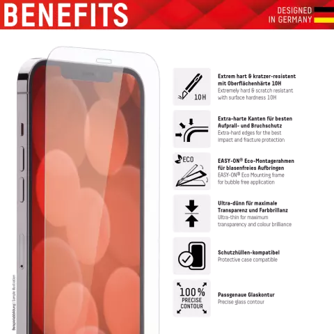 Displex Real Glass Screenprotector voor iPhone 14 - Transparant