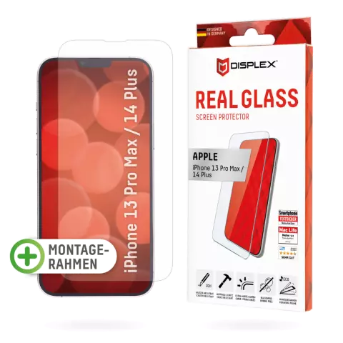 Displex Real Glass Screenprotector voor iPhone 14 Plus - Transparant
