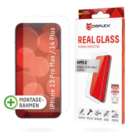 Displex Real Glass Screenprotector geschikt voor iPhone 14 Plus - Transparant