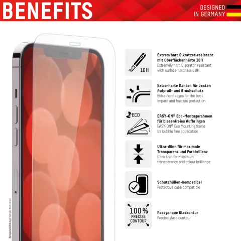 Displex Real Glass Screenprotector voor iPhone 14 Pro Max - Transparant