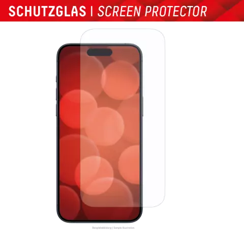 Displex Real Glass Screenprotector geschikt voor iPhone 15 - Transparant