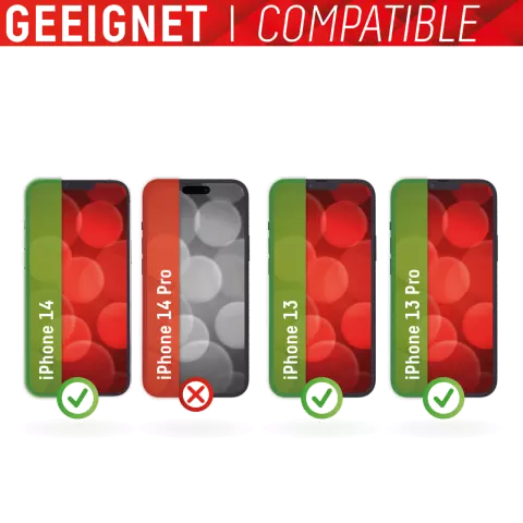 Displex Real Glass Full Cover Screenprotector geschikt voor iPhone 14 - Transparant
