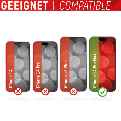 Displex Real Glass Full Cover Screenprotector geschikt voor iPhone 14 Pro Max - Transparant