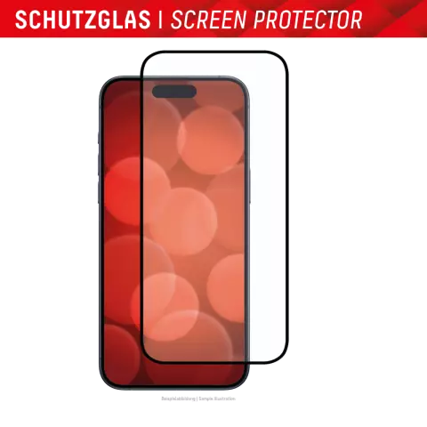 Displex Real Glass Full Cover Screenprotector geschikt voor iPhone 15 - Transparant