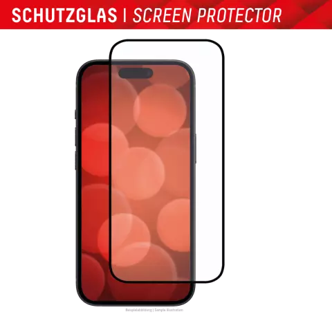 Displex Real Glass Full Cover Screenprotector geschikt voor iPhone 15 Plus &amp; iPhone 15 Pro Max - Transparant