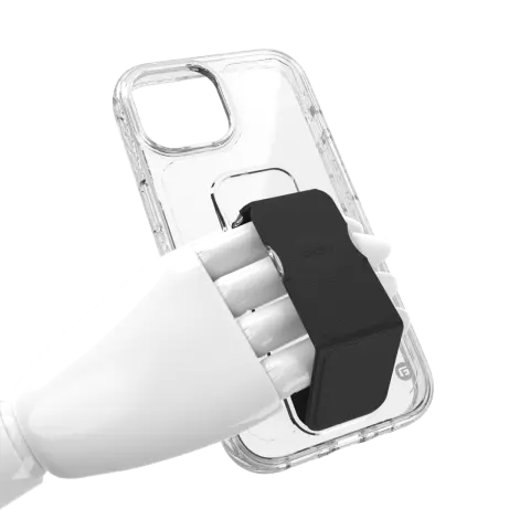 CLCKR Stand and Grip Case hoesje geschikt voor iPhone 15 - Transparant