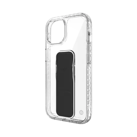 CLCKR Stand and Grip Case hoesje geschikt voor iPhone 15 - Transparant