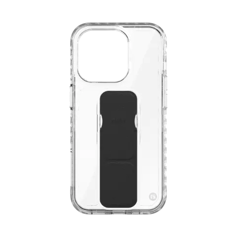 CLCKR Stand and Grip Case hoesje geschikt voor iPhone 15 Pro - Transparant