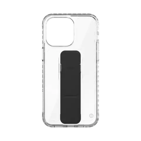 CLCKR Stand and Grip Case hoesje geschikt voor iPhone 15 Pro Max - Transparant