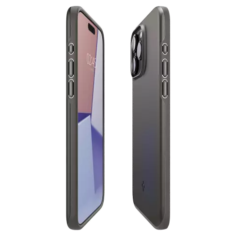 Spigen Thin Fit hoesje geschikt voor iPhone 15 Pro - Grijs