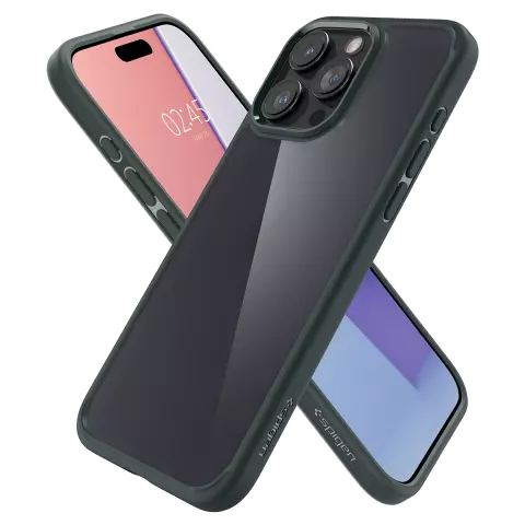 Spigen Ultra Hybrid hoesje geschikt voor iPhone 15 Pro - Groen