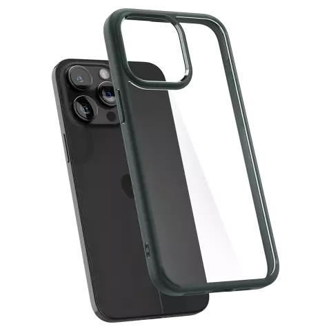 Spigen Ultra Hybrid Case geschikt voor iPhone 15 Pro Max - Groen