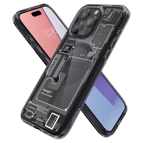 Spigen Ultra Hybrid Zero One MagFit hoesje geschikt voor iPhone 15 Pro - Grijs