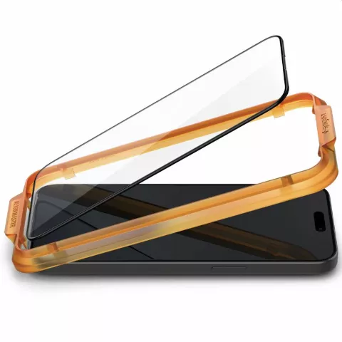 Spigen AlignMaster Full Cover Glass 2 Pack Screenprotector voor iPhone 15 Pro - Transparant