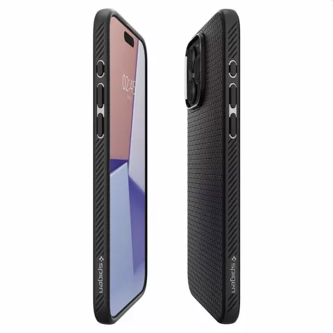 Spigen Liquid Air Case hoesje geschikt voor iPhone 15 Pro Max - zwart