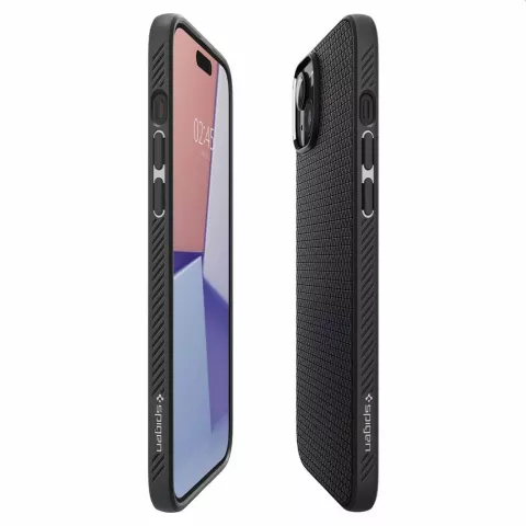 Spigen Liquid Air Case hoesje geschikt voor iPhone 15 Plus - zwart