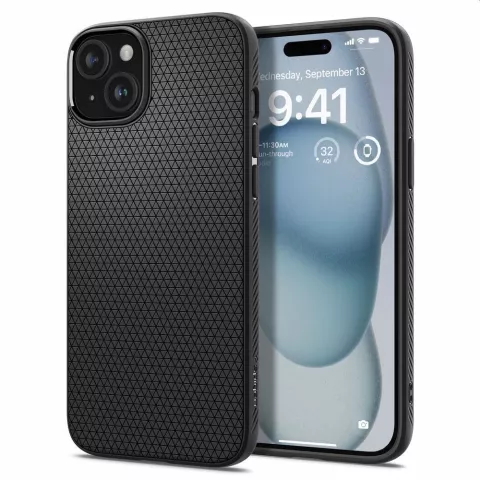 Spigen Liquid Air Case hoesje voor iPhone 15 - zwart