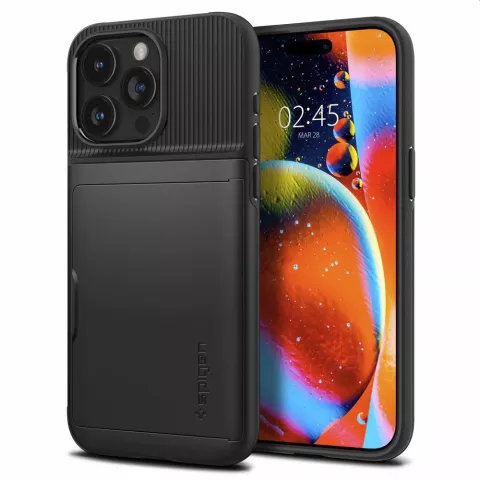 Spigen Slim Armor CS hoesje geschikt voor iPhone 15 Pro - zwart